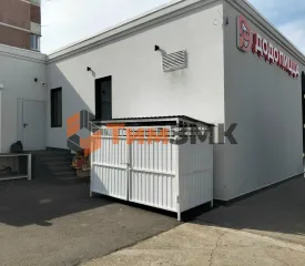 Контейнерная площадка на 2 контейнера закрытая с воротами