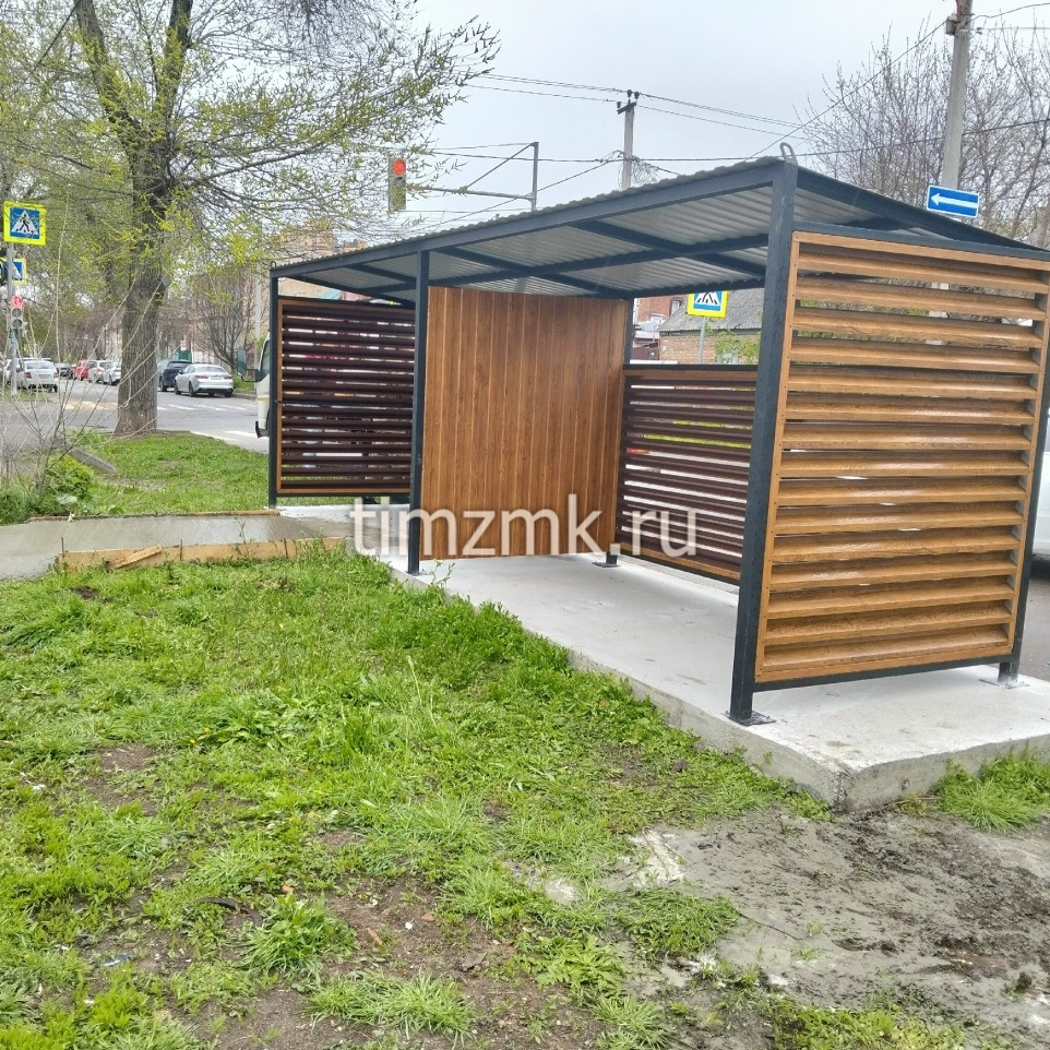 металлический навес для мусорных баков