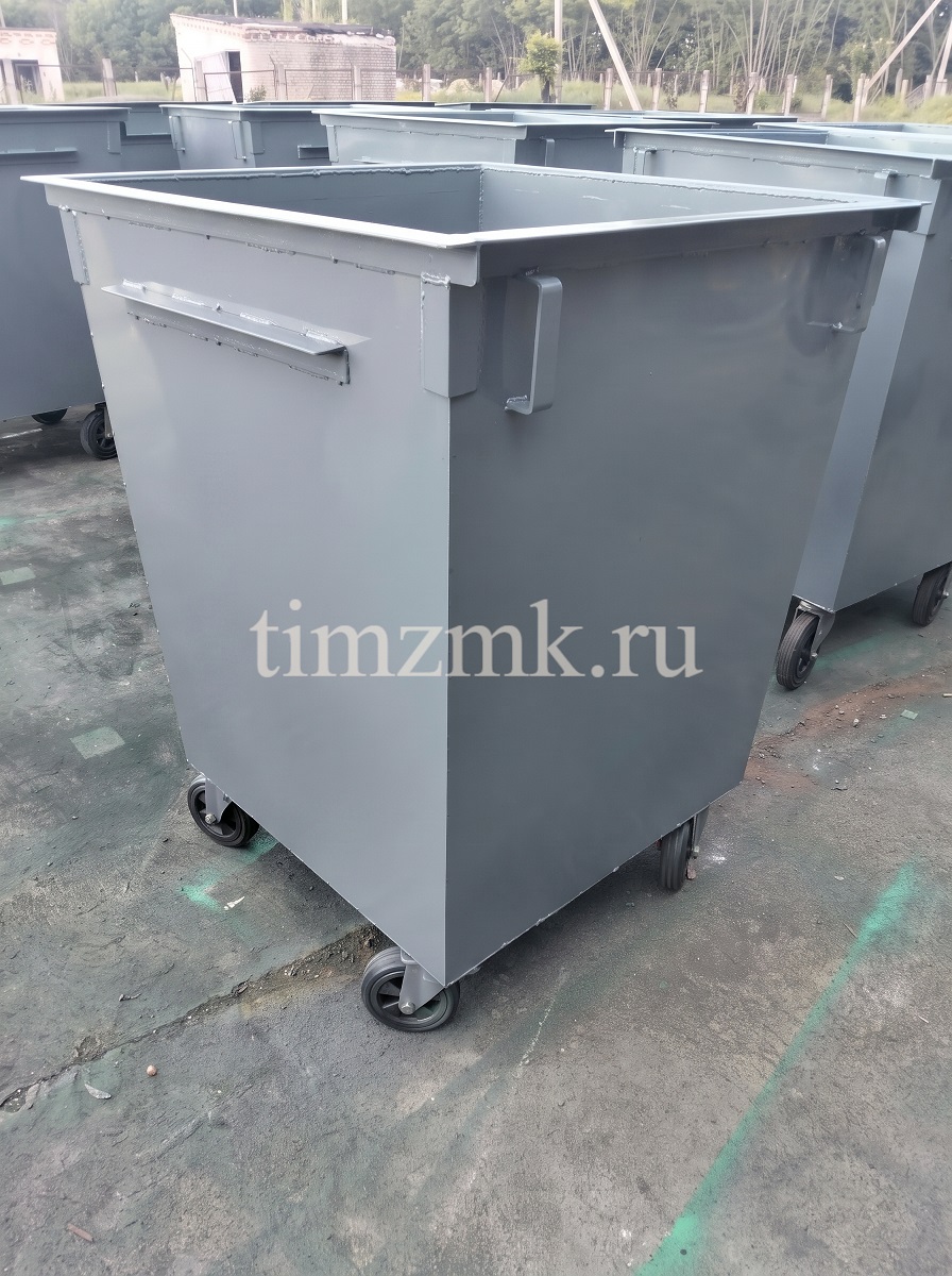 мусорный бак серый для смешанных отходов
